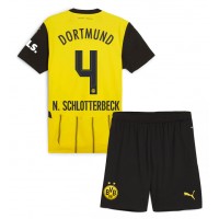 Borussia Dortmund Nico Schlotterbeck #4 Fußballbekleidung Heimtrikot Kinder 2024-25 Kurzarm (+ kurze hosen)